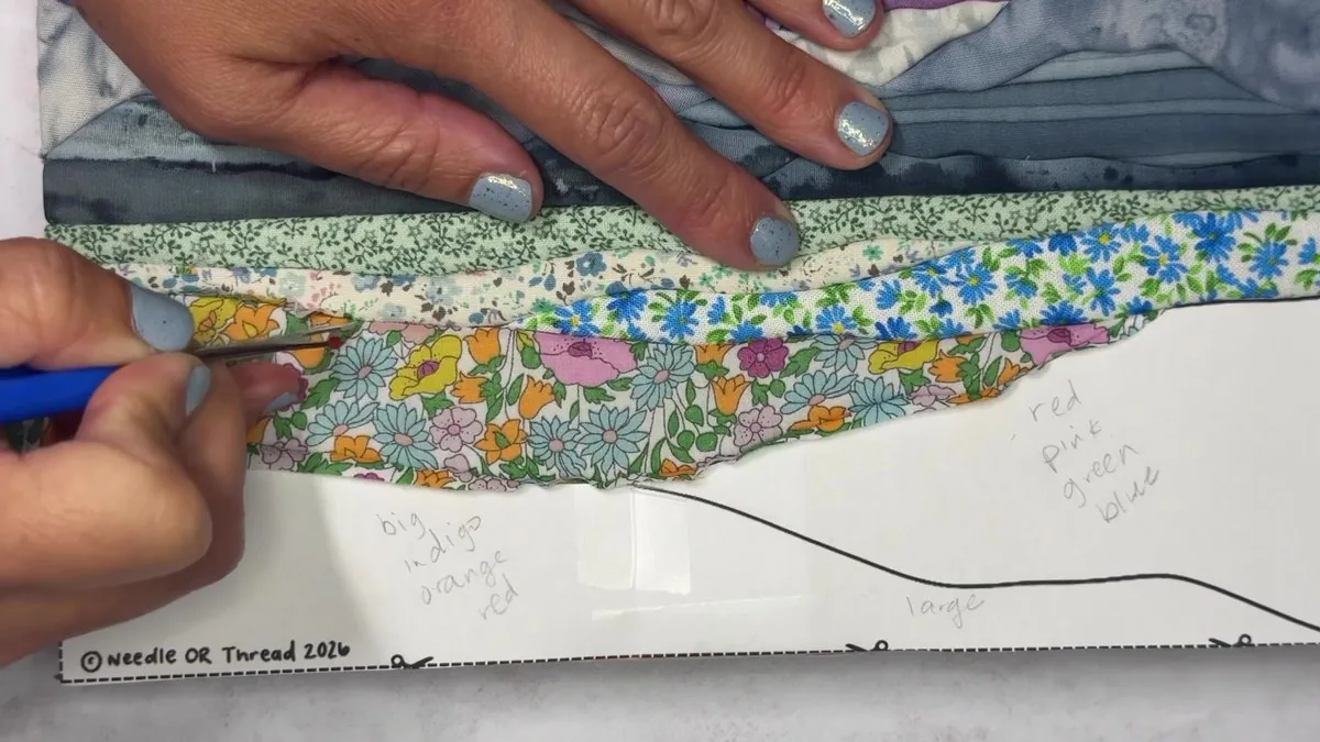 Module 5: tucking a floral meadow band beneath the mountain ridgeline